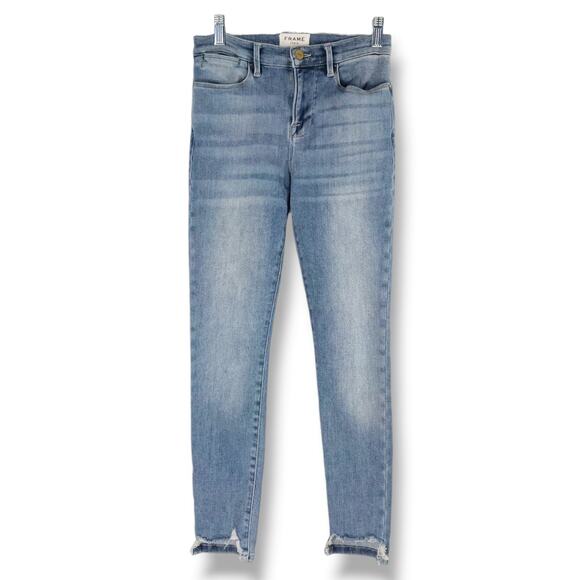 Frame Denim Denim - EUC Frame Le High Skinny Jeans 26x27 Mid-Rise Chew Hem Paltrow Denim Designer